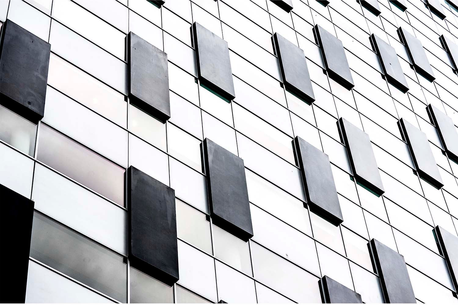 Abstract image of panels on the side of a building