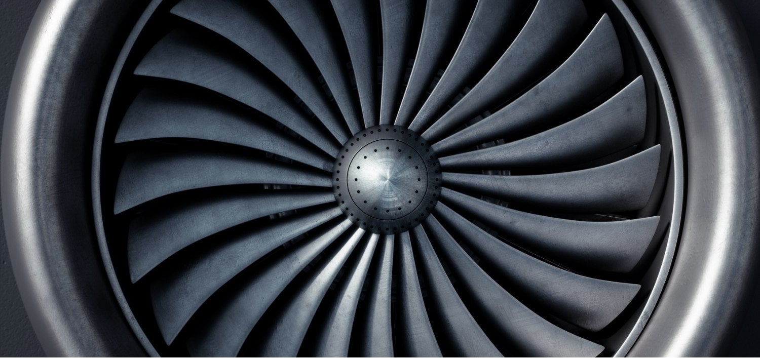 Close-up view of a plane's propeller