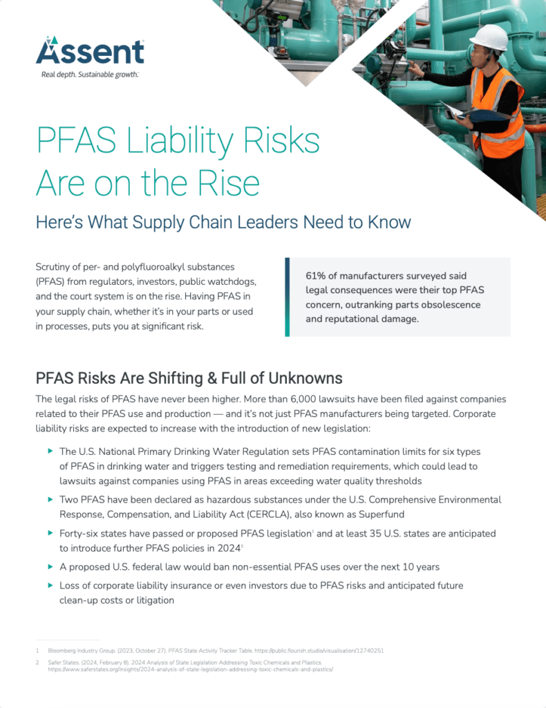 Liability Risk Reduction PFAS Liability Risks Are on the Rise | Assent