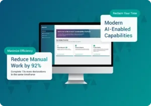 Images depicting the Assent supply chain sustainability platform.