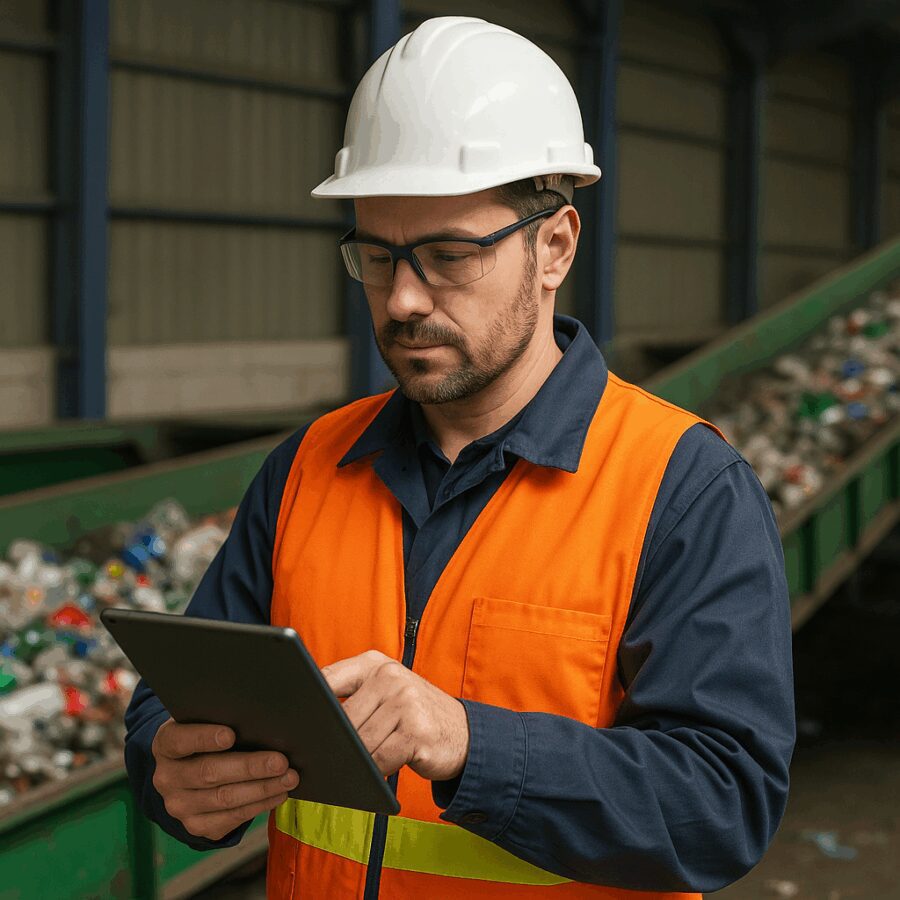 A waste operator using REACH compliance SVHC data from the SCIP database to ensure EU Waste Framework Directive (WFD) compliance.
