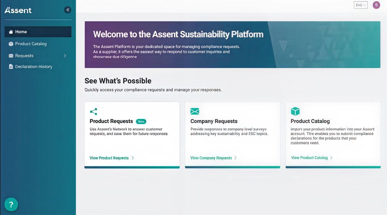 An example screenshot of the Assent dashboard